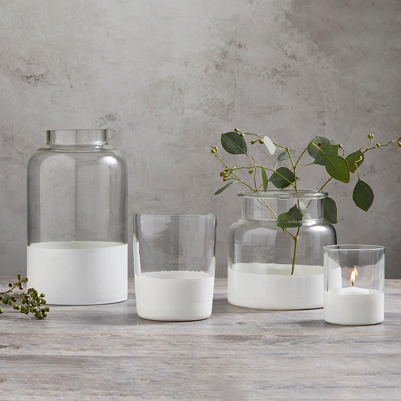 Vase with Matte White Base - Bombay Mercantile