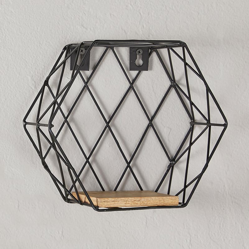 Honeycomb Shape Wall Shelf - Bombay Mercantile