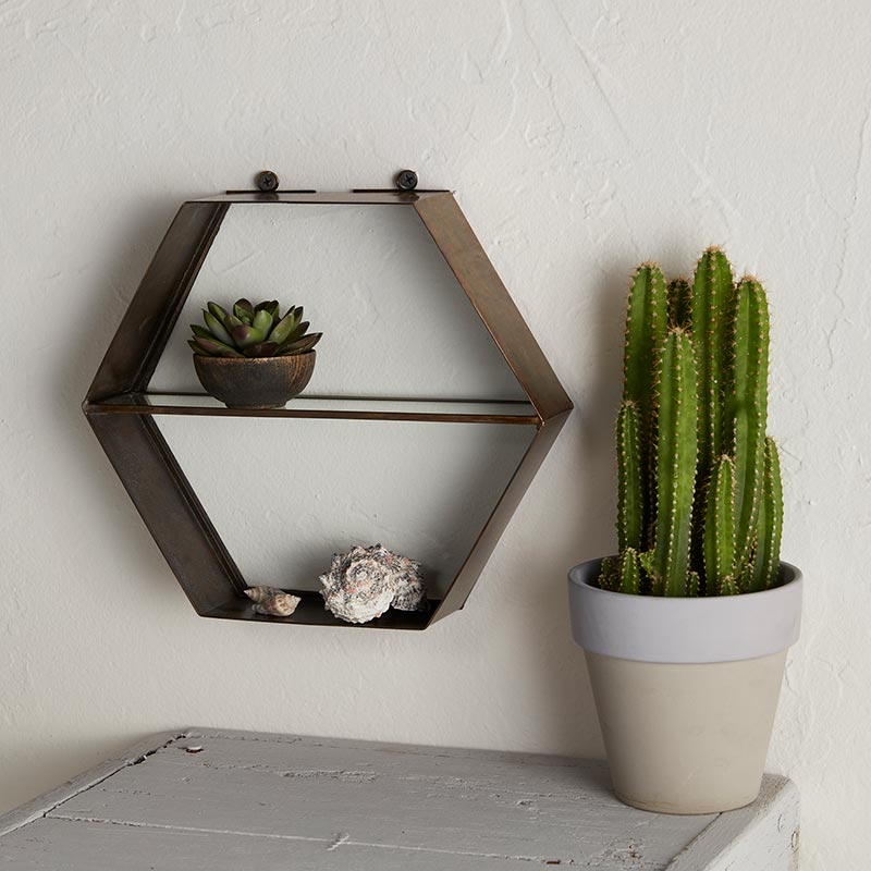 Wall Shelf with Bamboo - Bombay Mercantile