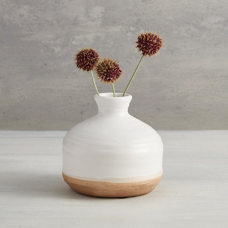 Matte White Pot - Bombay Mercantile