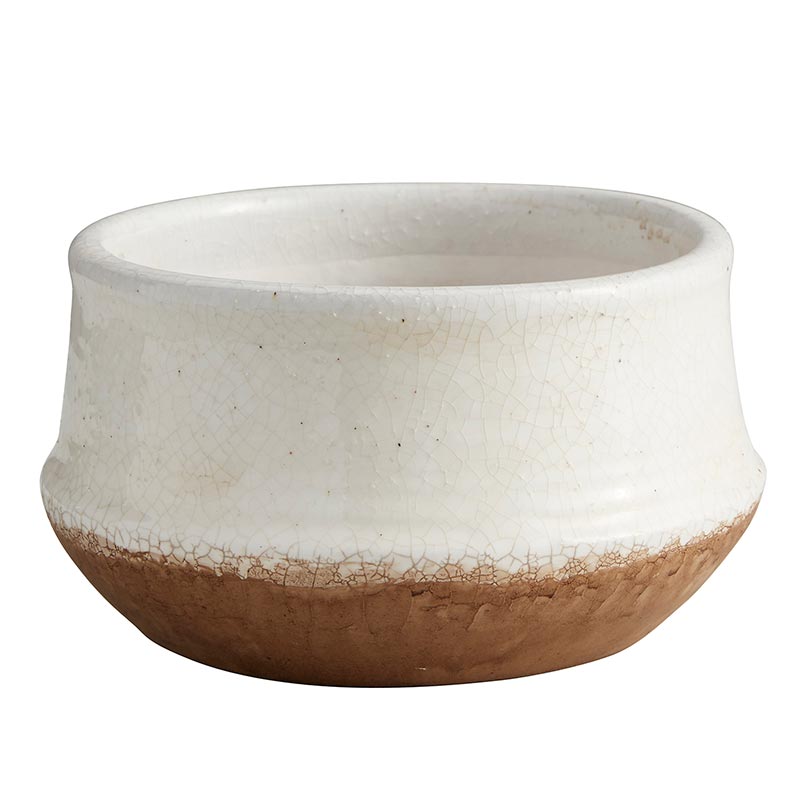 Matte White Flower Pot - Bombay Mercantile