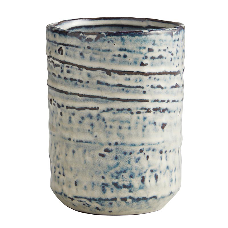 Vintage Blue Pot - Bombay Mercantile