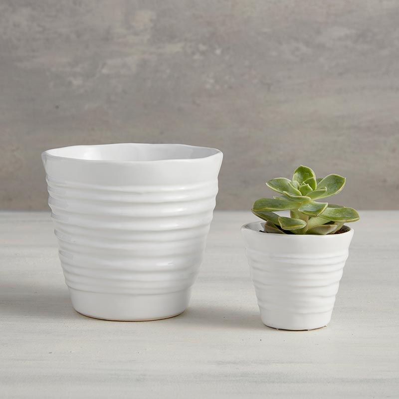 Ivory White Pot - Bombay Mercantile