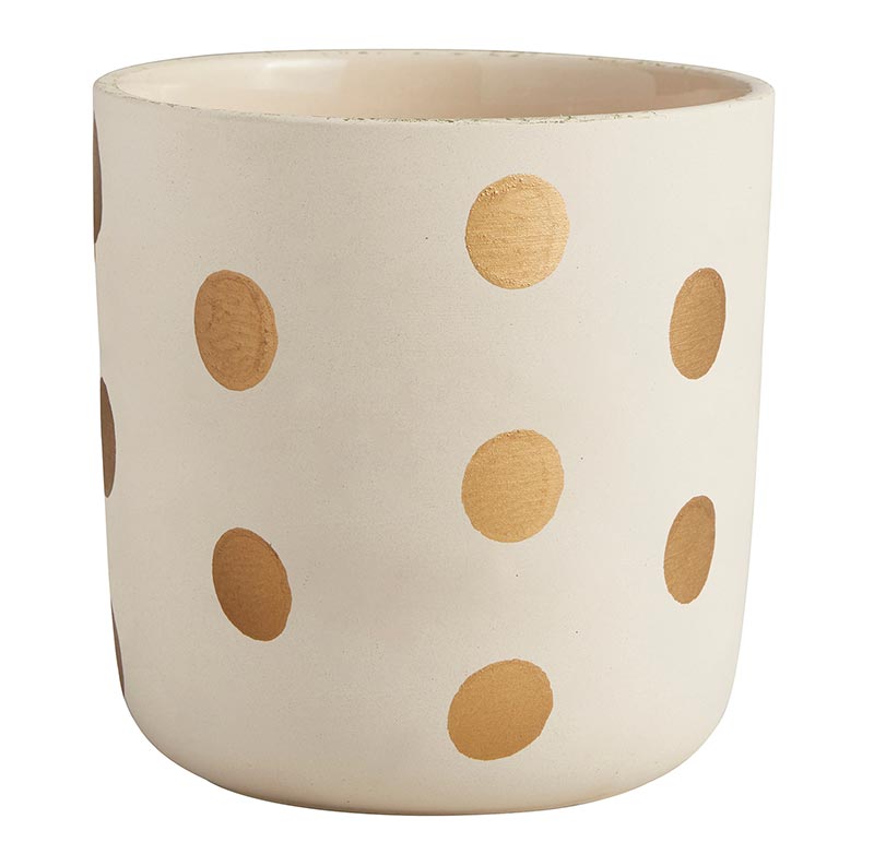 Golden Dots Flower Pot - Bombay Mercantile