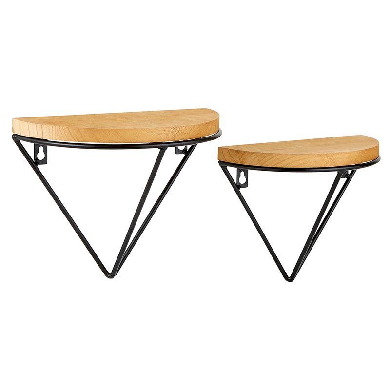 Semi-circular Shelves - Set of 2 - Bombay Mercantile