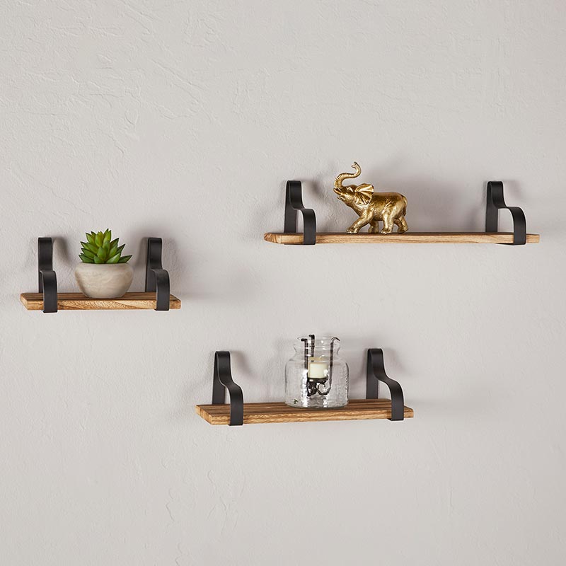Rectangle wooden Shelves - Set of 3 - Bombay Mercantile