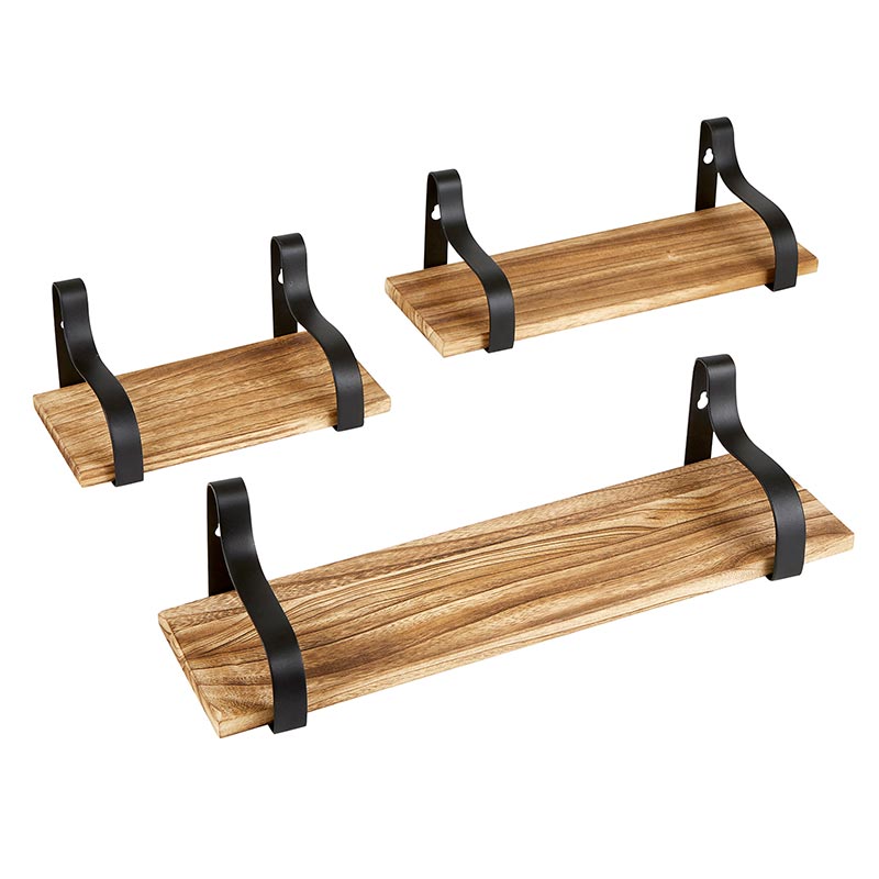 Rectangle wooden Shelves - Set of 3 - Bombay Mercantile