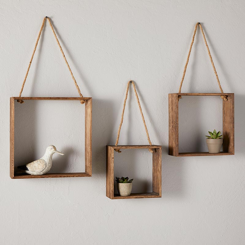 Square Float Shelves - Set of 2 - Bombay Mercantile