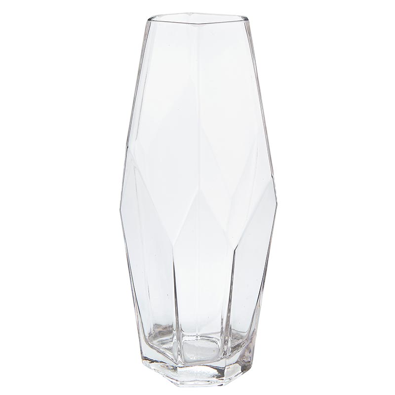 Hexagon Glass Vase - Bombay Mercantile