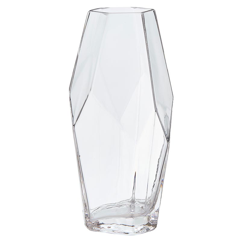 Hexagon Glass Vase - Bombay Mercantile