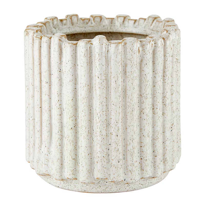 White Lineal Pot - Bombay Mercantile
