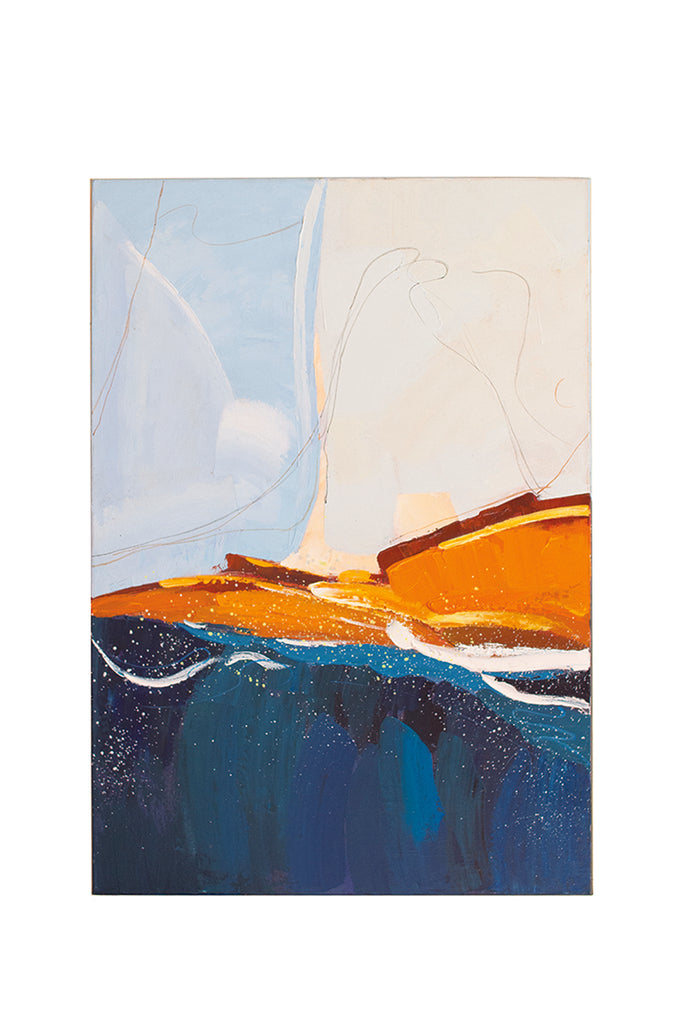 Blue and brown landscape - The Nifty Decor
