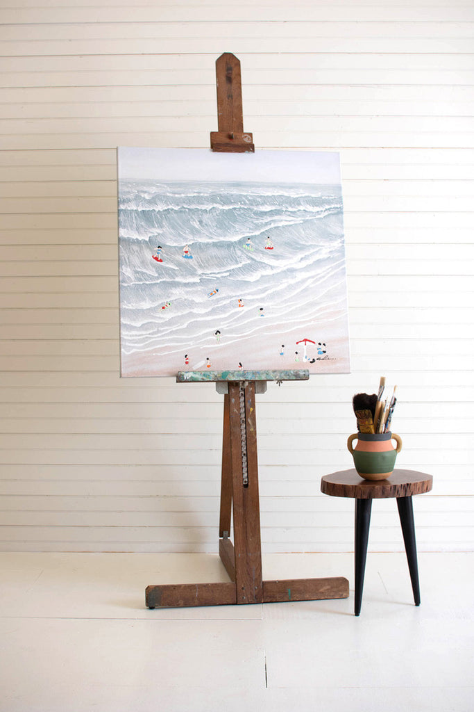 Beach with people oil painting - Bombay Mercantile