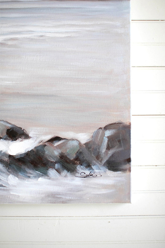 Seaside oil painting - Bombay Mercantile
