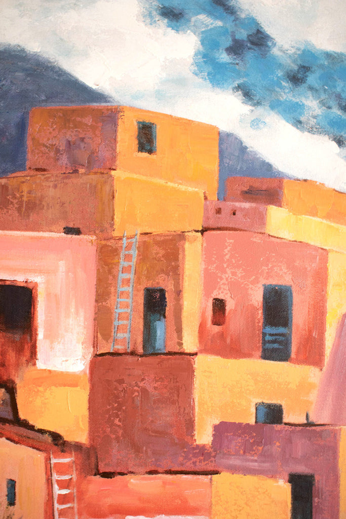 Southwest houses oil painting - Bombay Mercantile