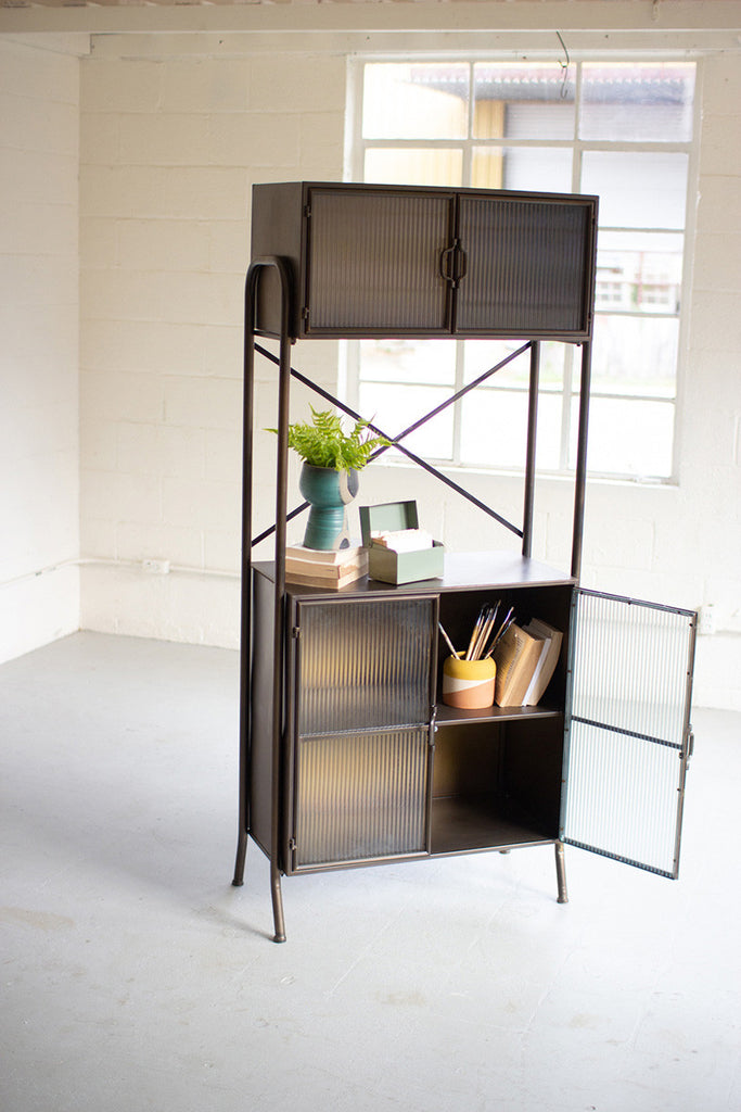Shelf with glass doors - The Nifty Decor