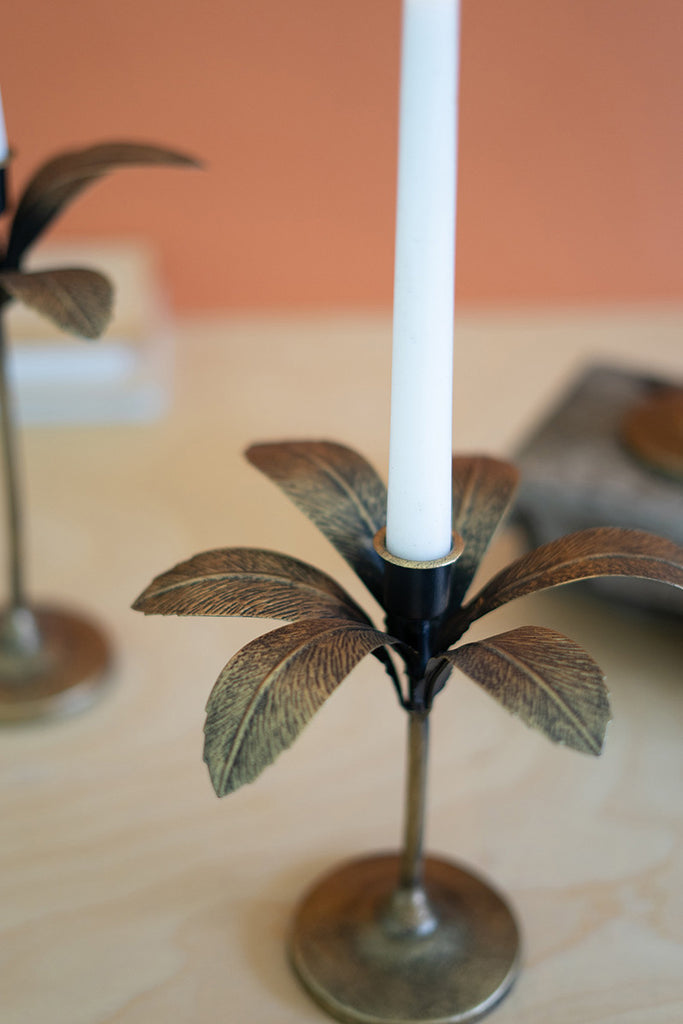 Palm tree candle holders, set of 3 - The Nifty Decor