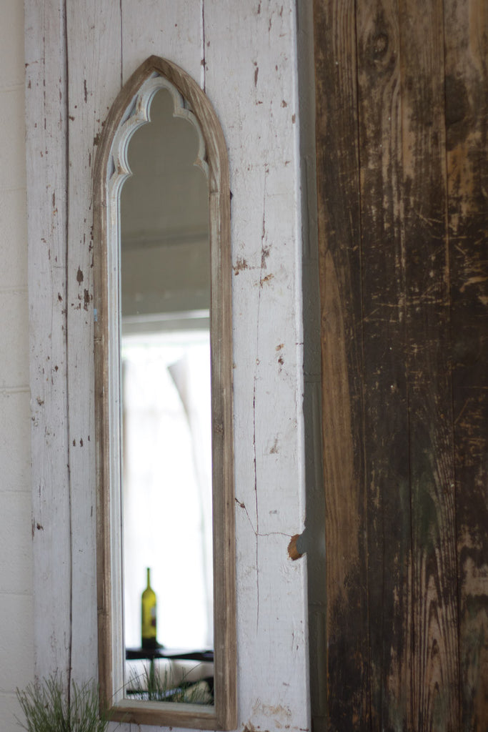 Arched wood framed mirror - The Nifty Decor
