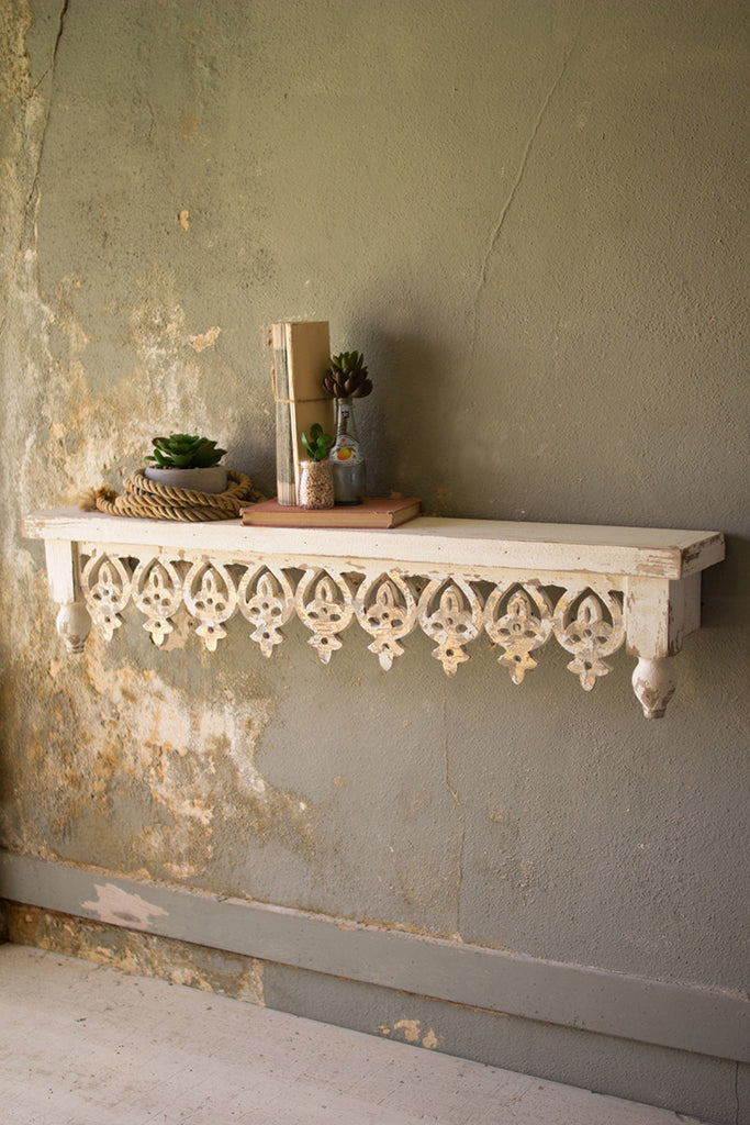 Hand carved shelf - The Nifty Decor