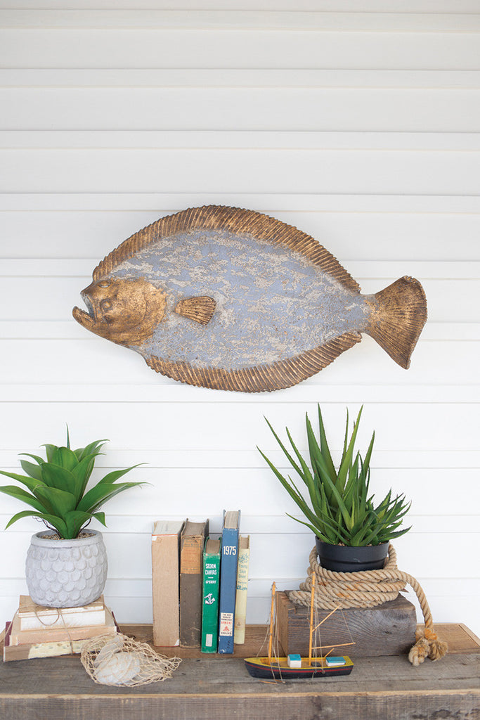 Painted resin wall fish - The Nifty Decor