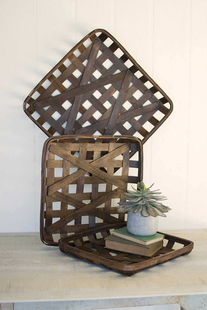 Dark brown split baskets, set of 3 - The Nifty Decor