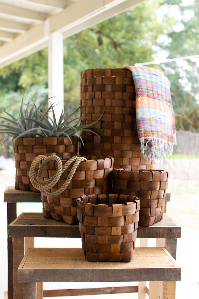 Chipwood Basket Set of 5 - The Nifty Decor