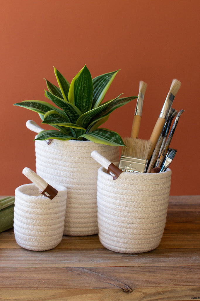 Coiled storage baskets, set of 3 - The Nifty Decor