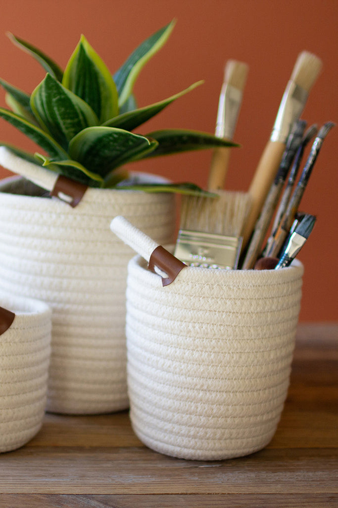 Coiled storage baskets, set of 3 - The Nifty Decor