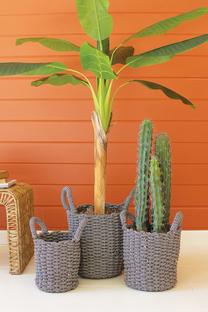 Set of 3 Cotton rope baskets - The Nifty Decor