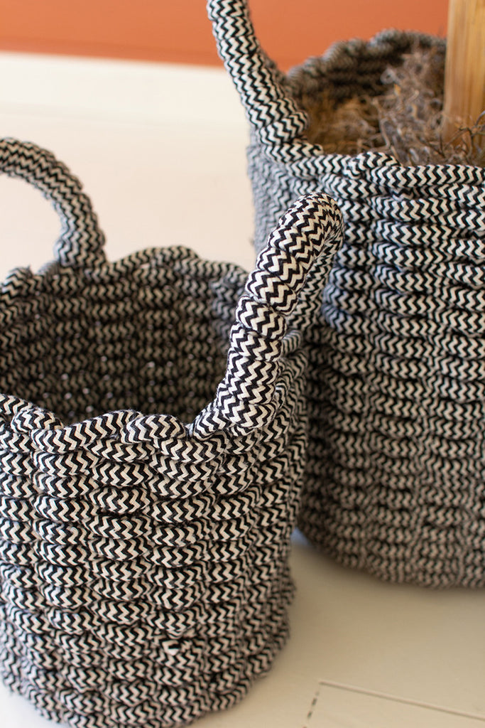 Set of 3 Cotton rope baskets - The Nifty Decor