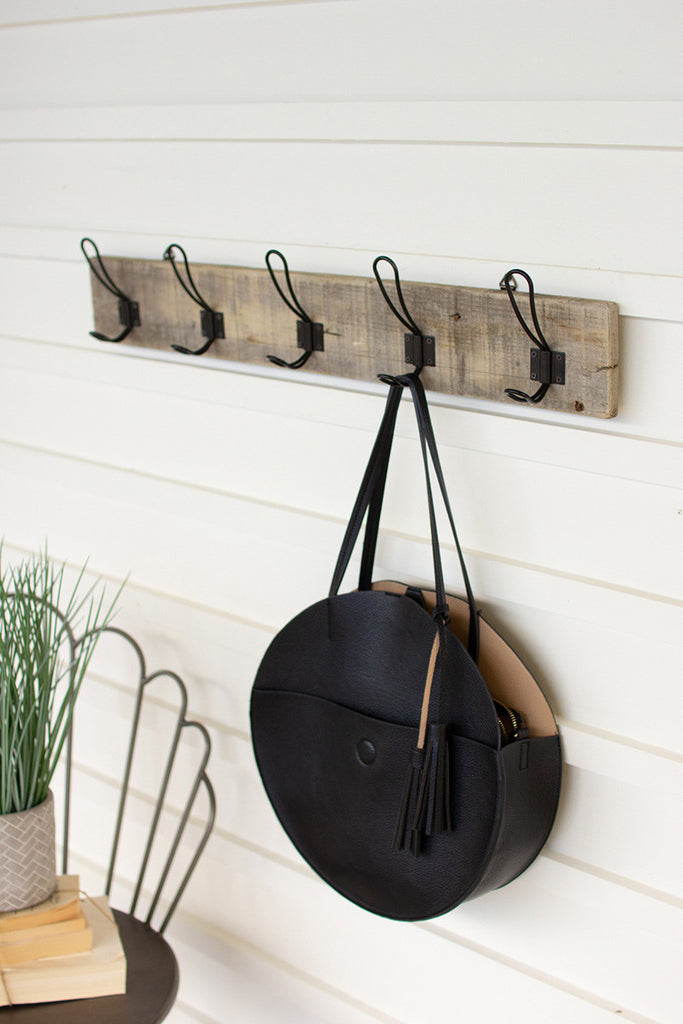Wooden coat rack with hooks - The Nifty Decor