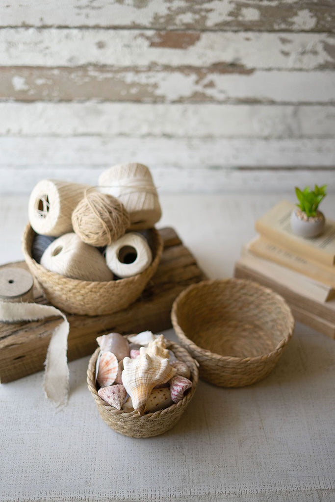 Round seagrass baskets, set of 3 - The Nifty Decor