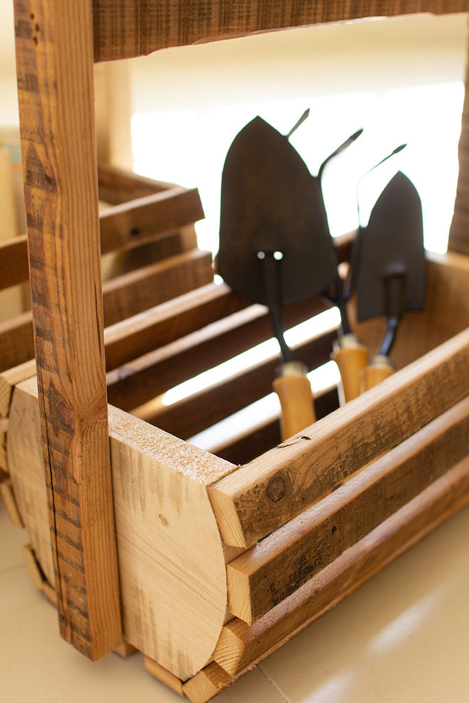 Slatted baskets with handles, set of 2 - The Nifty Decor
