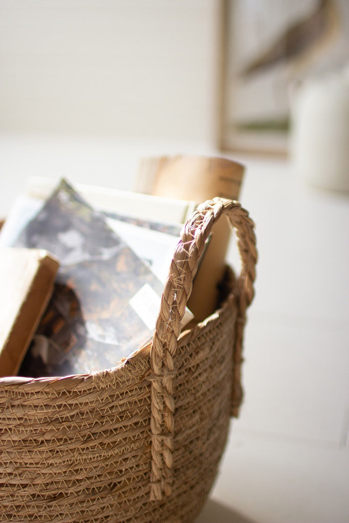 Woven pannier saddle baskets - Bombay Mercantile