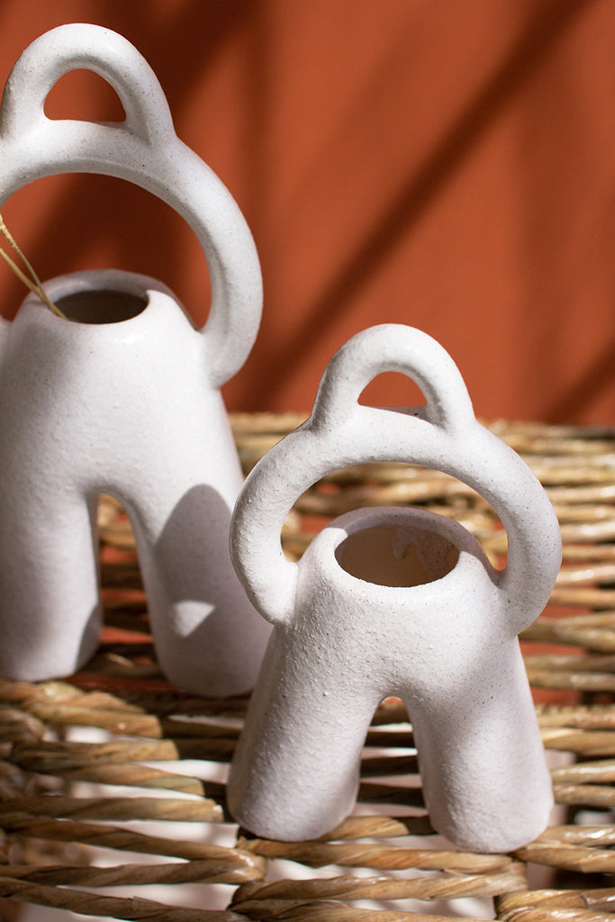 Set of 2 Stoneware bud vases - The Nifty Decor