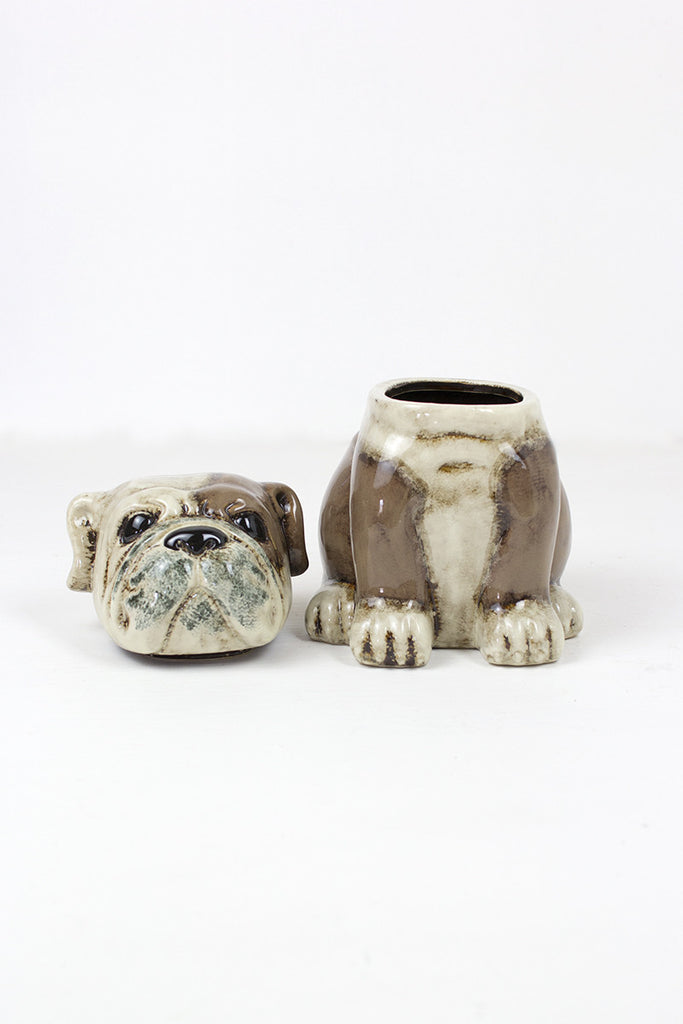 Bull dog canister - The Nifty Decor