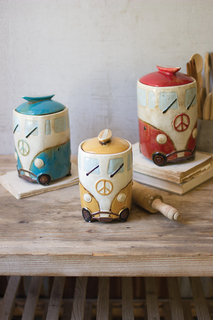 Van canisters, set of 3 - The Nifty Decor