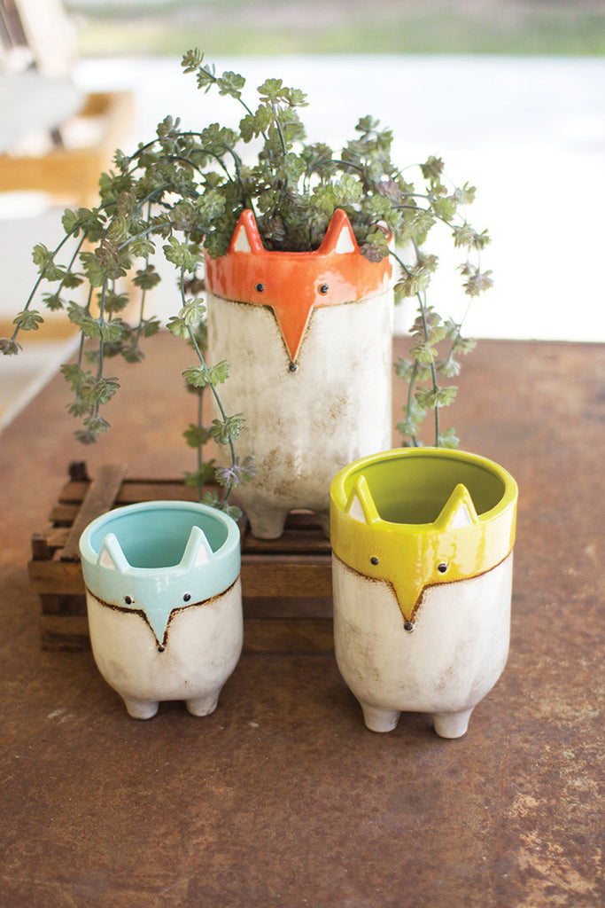 Fox planters, set of 3 - The Nifty Decor