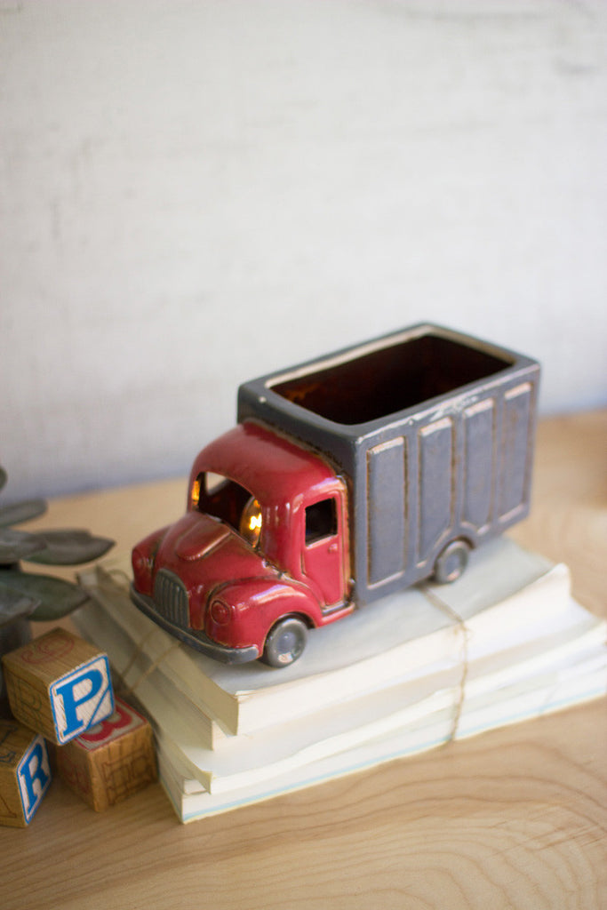 Ceramic cargo truck night light - The Nifty Decor