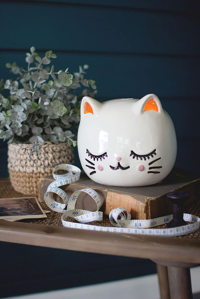 Ceramic cat night light - The Nifty Decor