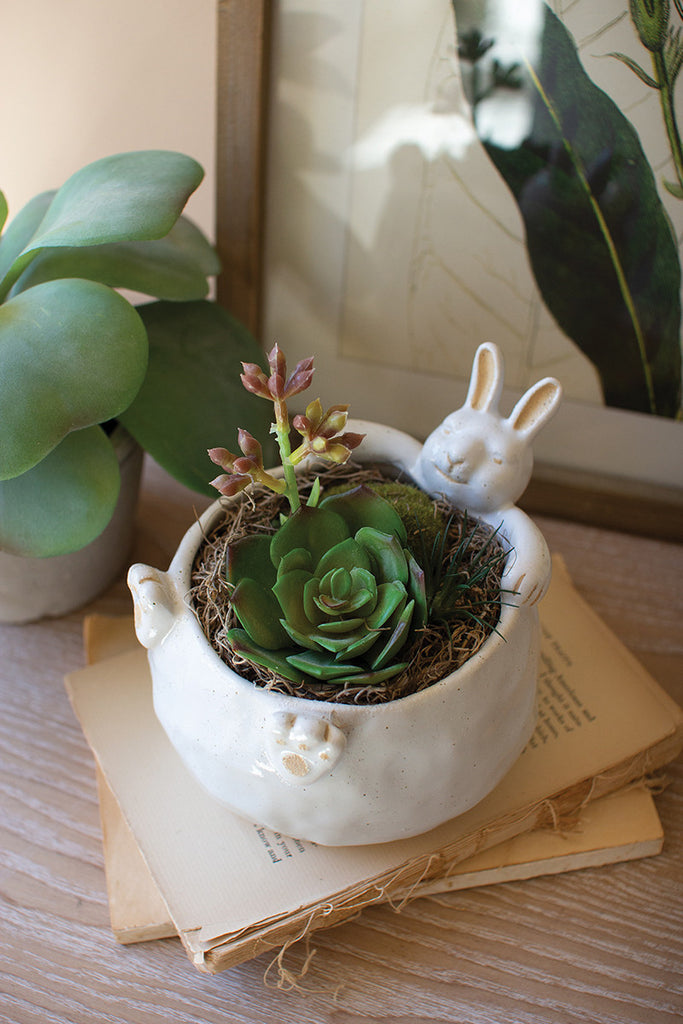 Ceramic rabbit vessel - The Nifty Decor