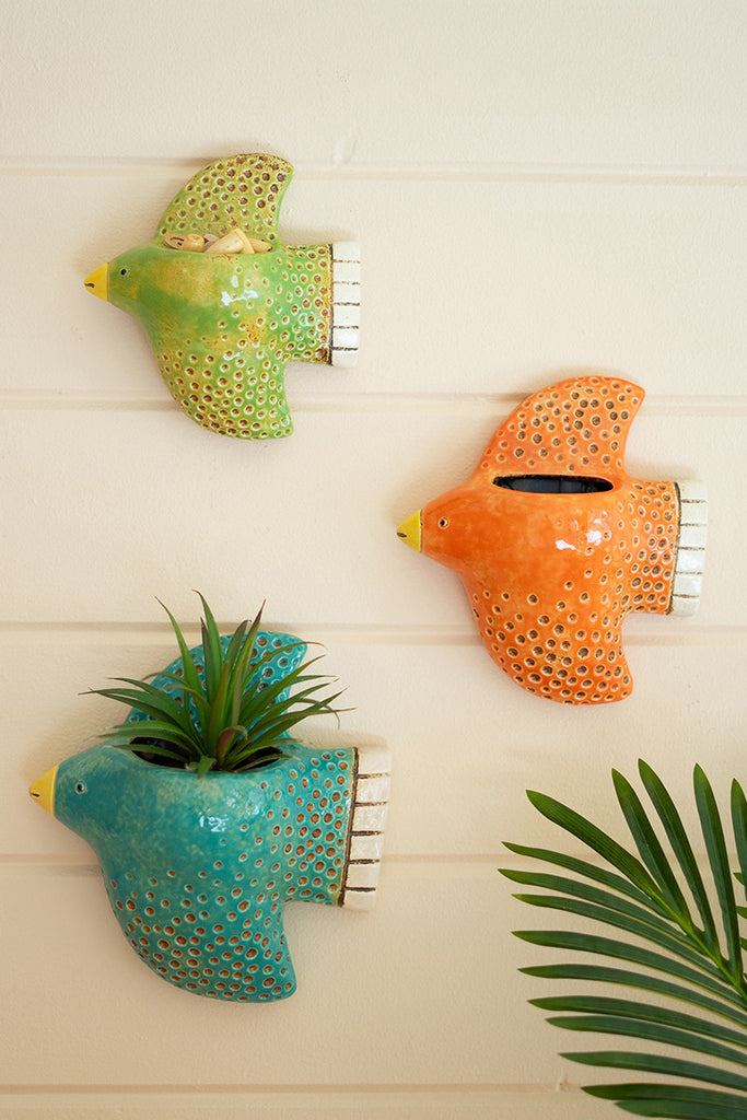 Bird wall planters, set of 3 - The Nifty Decor