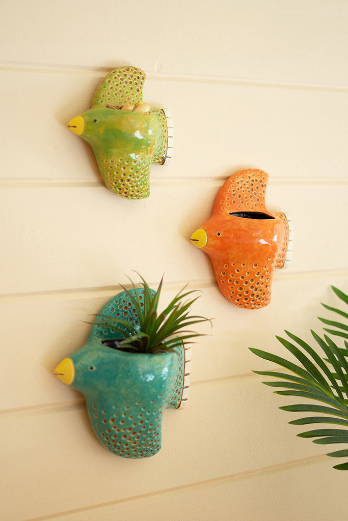 Bird wall planters, set of 3 - The Nifty Decor
