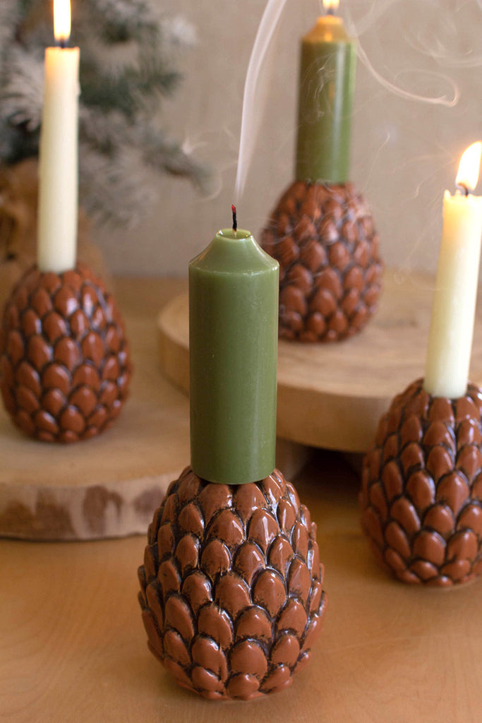 Ceramic pinecone bud vases - Bombay Mercantile