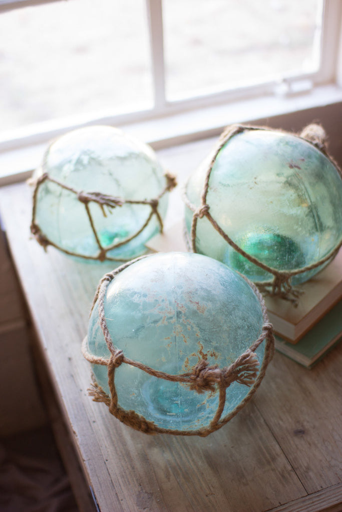 Antique glass floats - The Nifty Decor