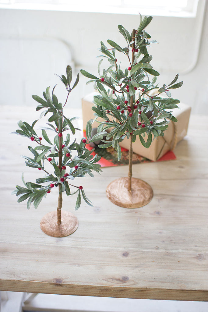 Mistletoe trees, Set of 2 - The Nifty Decor