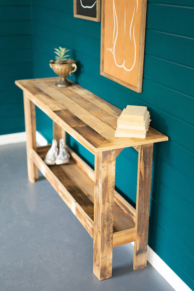 Table with lower shelf - The Nifty Decor