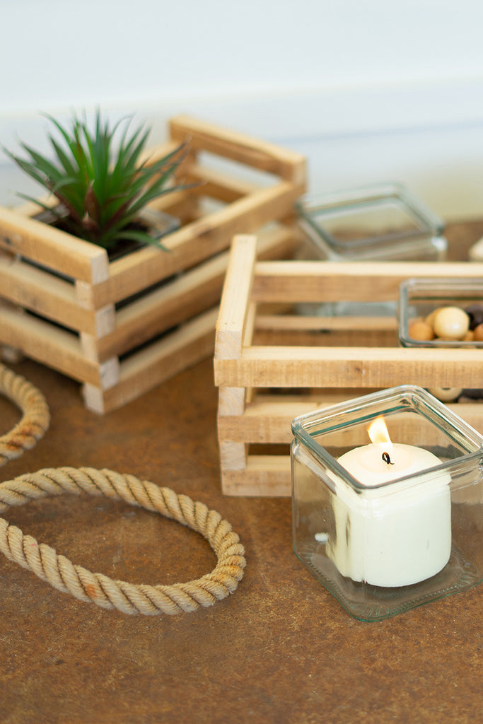 Double glass Planter/ candle holder - The Nifty Decor