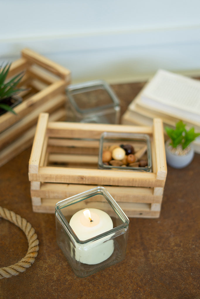 Double glass Planter/ candle holder - The Nifty Decor