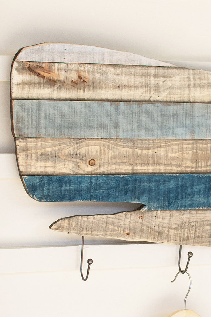 Wood whale coat rack - The Nifty Decor
